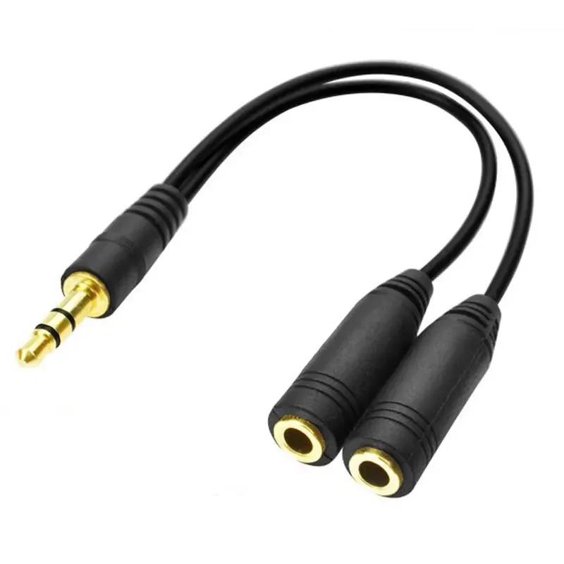 Audio Splitter Y - ヘッドフォン スプリッター、3.5 mm 延長ケーブル オーディオ ステレオ