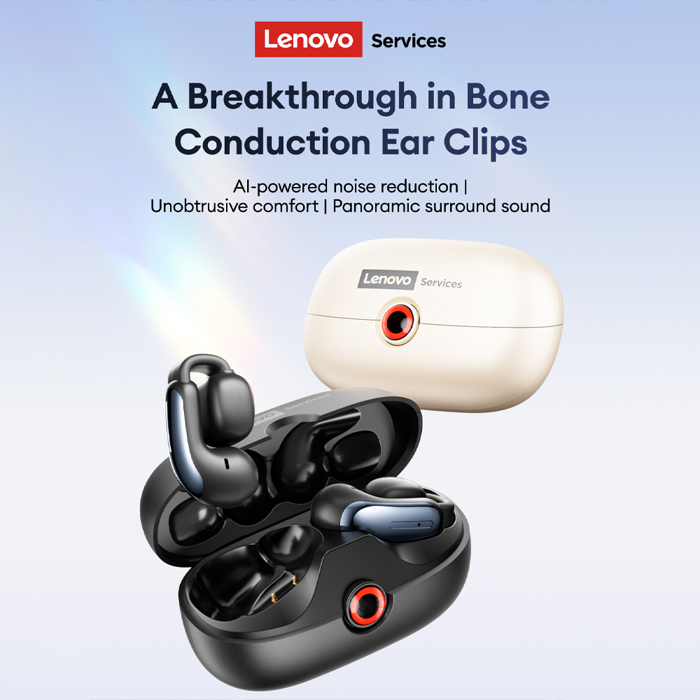 Wireless Earbuds Tws - Lenovo LES-108 骨伝導 TWS イヤークリップ イヤホン