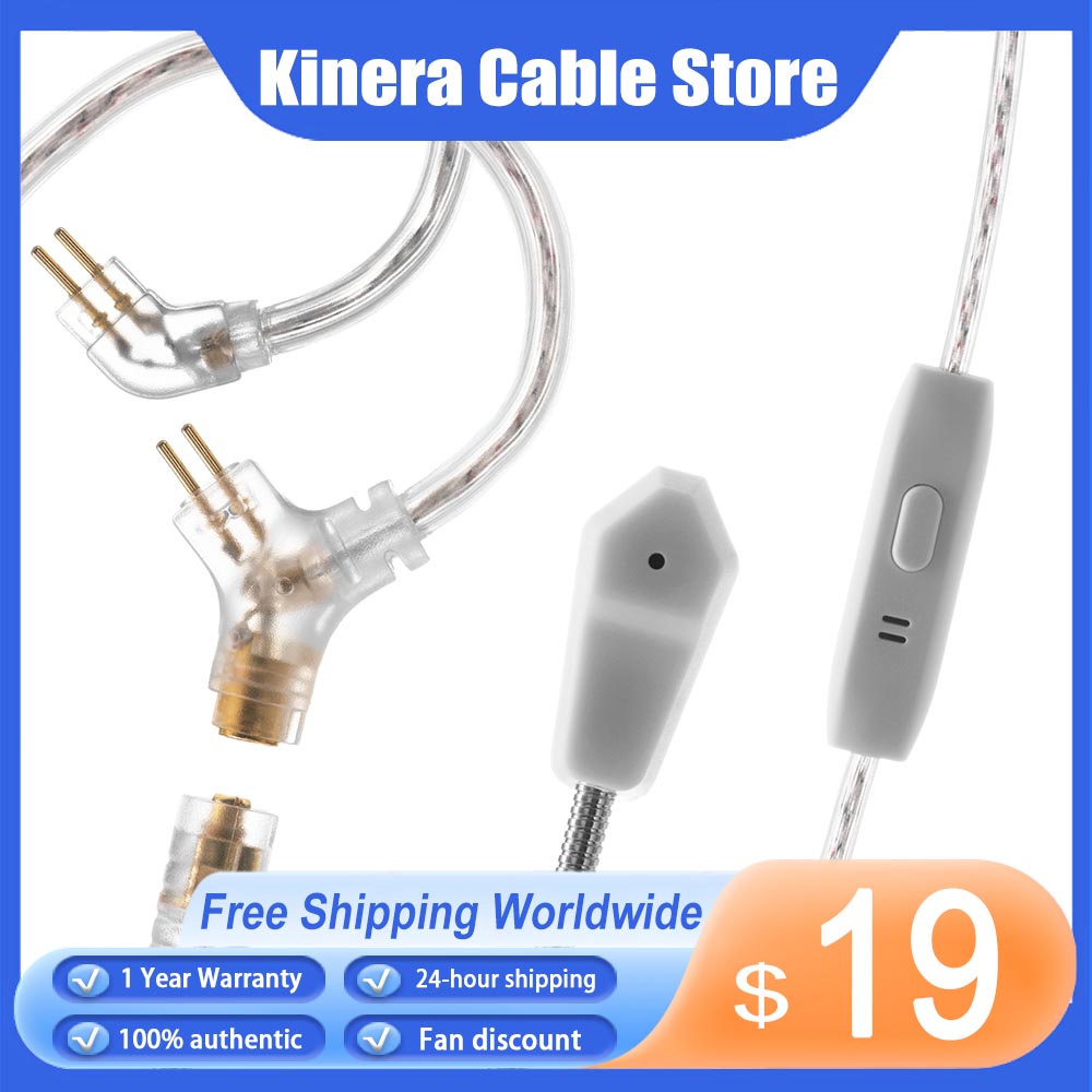 Wired Earphone Mic - 新しい Kinera Celest スカイウィングイヤホンアップグレードケーブルマイク付き 2Pin 0.78