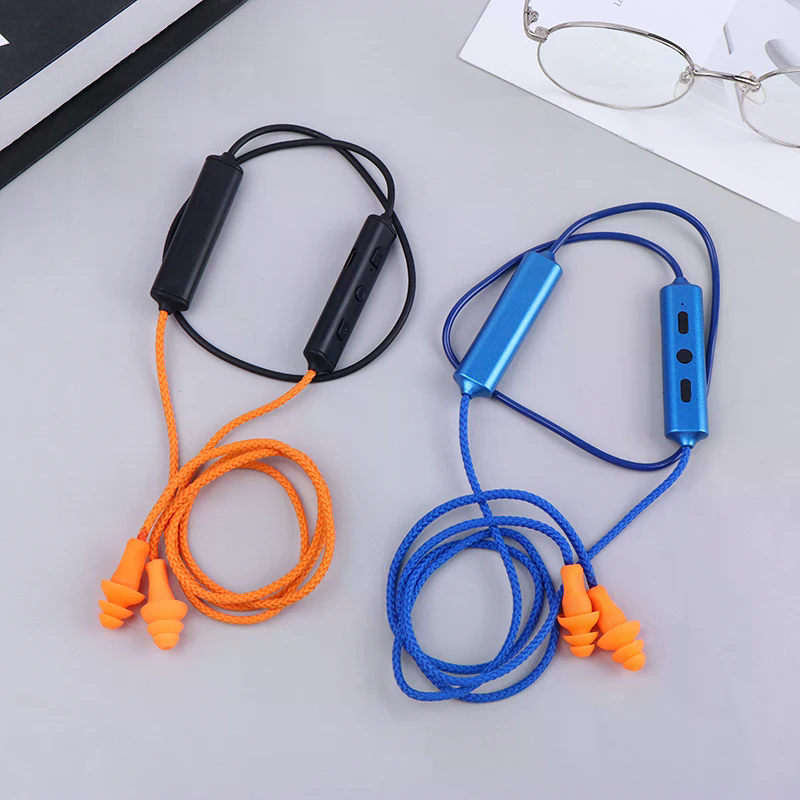 Bluetooth Headset On Ear - 耳栓付きBluetoothヘッドセット 仕事用、騒音抑制、聴覚保護、建設現場、生産ライン、騒音のある場所向け