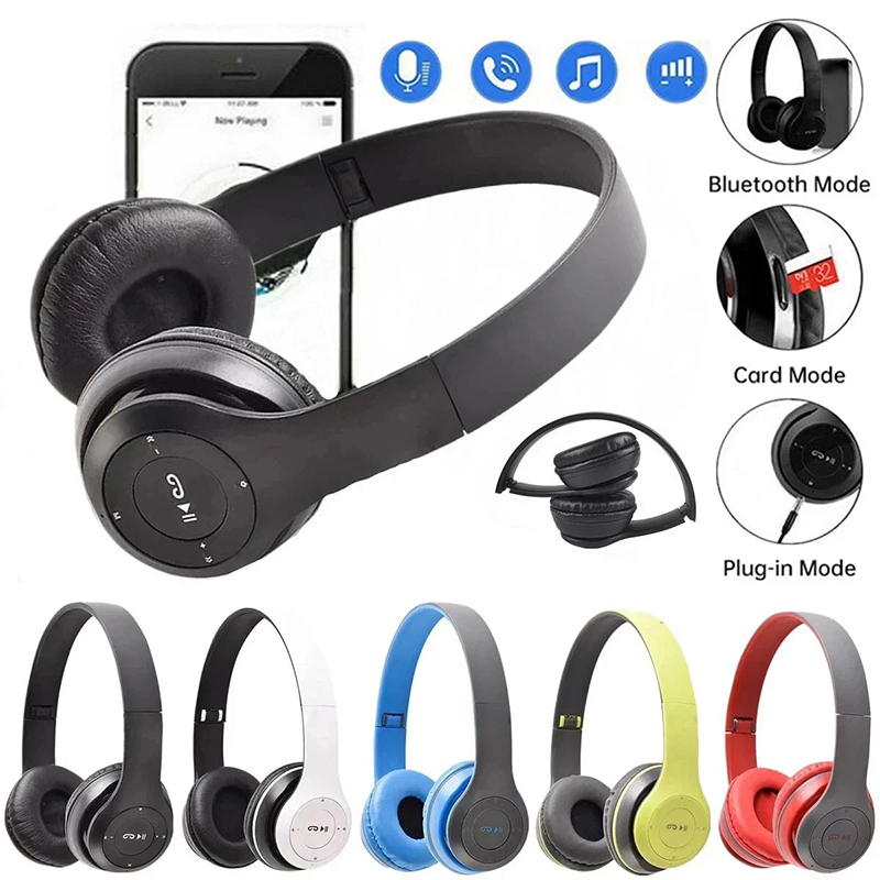 Bluetooth Headset On Ear - Bluetooth ヘッドセットワイヤレスイヤホンオーバーイヤー HiFi ステレオヘッドフォンノイズリダクションスポーツゲーム用マイク付き iPhone Xiaomi
