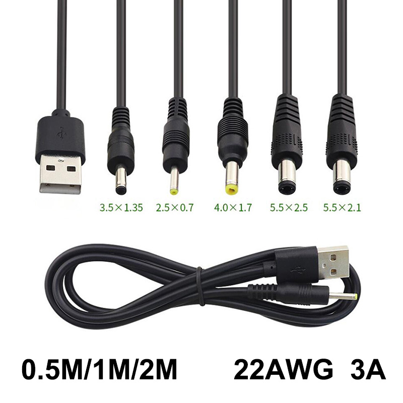 Cable Extension 3.5 - 0.5メートル1メートル2メートルのusbタイプaオスdc 2.5 3.5 1.35 4.0 1.7