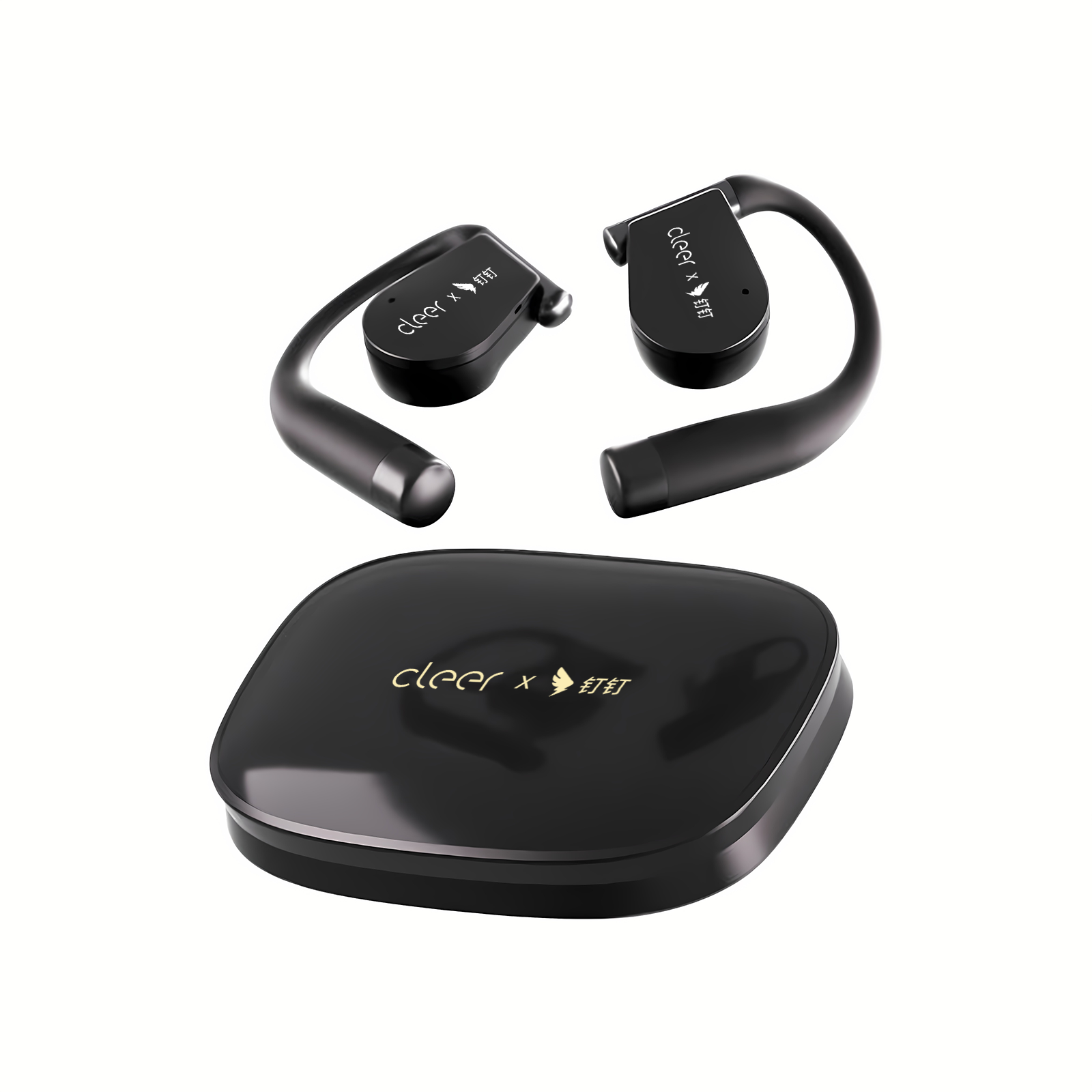 Earbuds Charging Case - DingTalk H1 AIイヤホン、オープンイヤー録音＆リアルタイム文字起こし、AI会議要約＆翻訳、通話・面接・オフィス向け