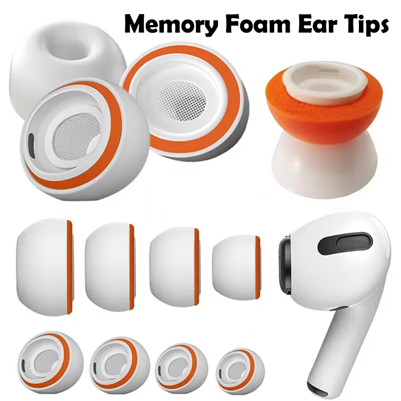 Earphone Foam Tip - AirPods Pro 1/2用メモリーフォームイヤーチップ、ソフトシリコン交換用イヤーキャップ、AirPods Pro 2/1ケース対応イヤークッションイヤーパッド