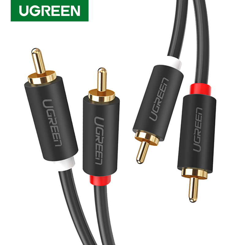 Audio Splitter Y - Ugreen-オーディオケーブルオス-オス,金メッキ,2m,3m,5m,rca,ホームシアターアンプ用,CDサウンドボックス