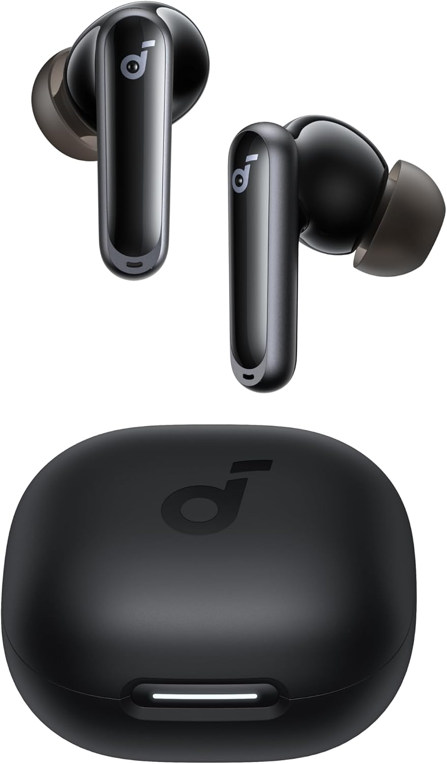 Noise Cancelling Headphone - アダプティブノイズキャンセリングイヤホン、60時間再生、2-in-1ケーススタンド、ワイヤレス充電、Bluetooth 5.3