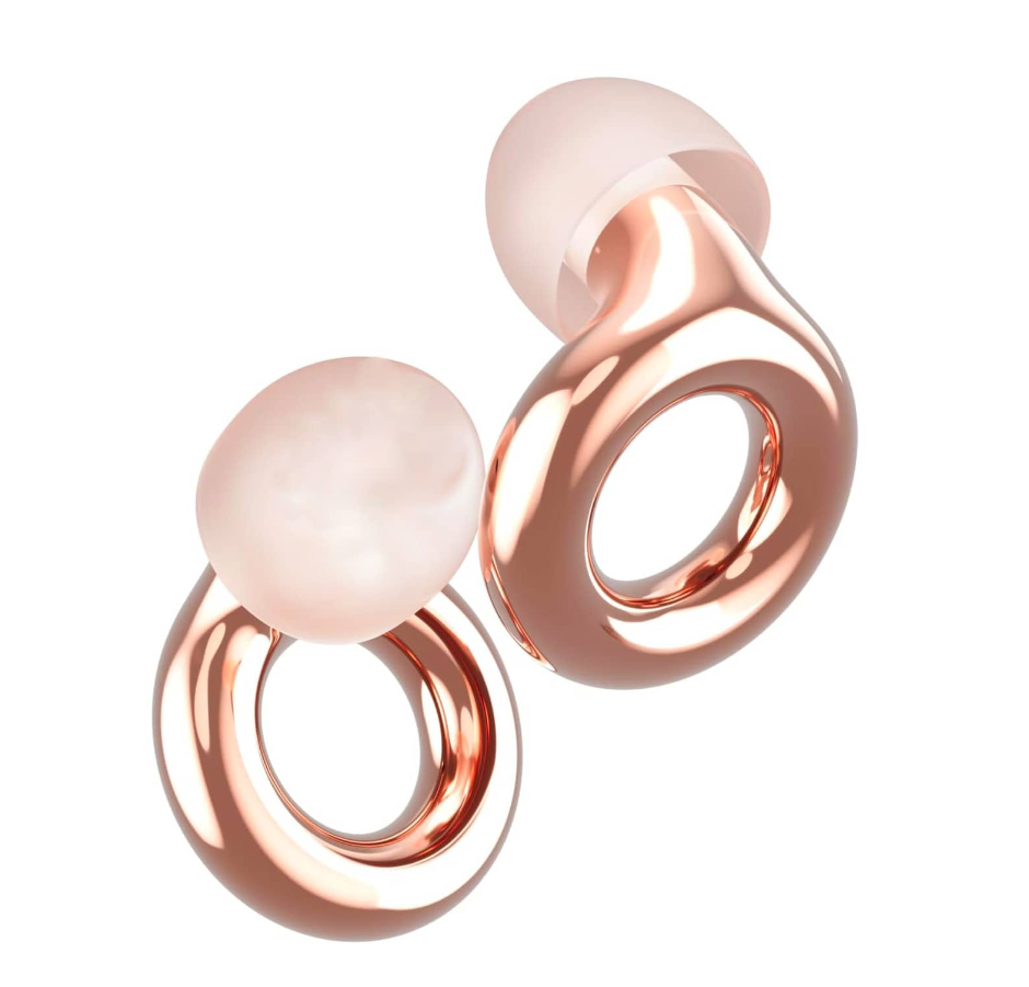 Silicone Ear Tip Replacement - シリコン製ノイズキャンセリング耳栓、真新しい電気メッキ加工、交換可能なイヤーチップが3種類付属