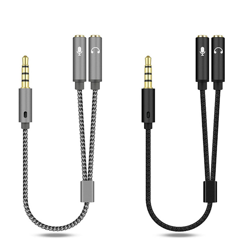 Audio Splitter Y - イヤホン用Yジャックオーディオスプリッター、オスからメス2個、3.5mm、3.5mm、ステレオ、コネクター、アダプター、イヤホンアクセサリー、m、f