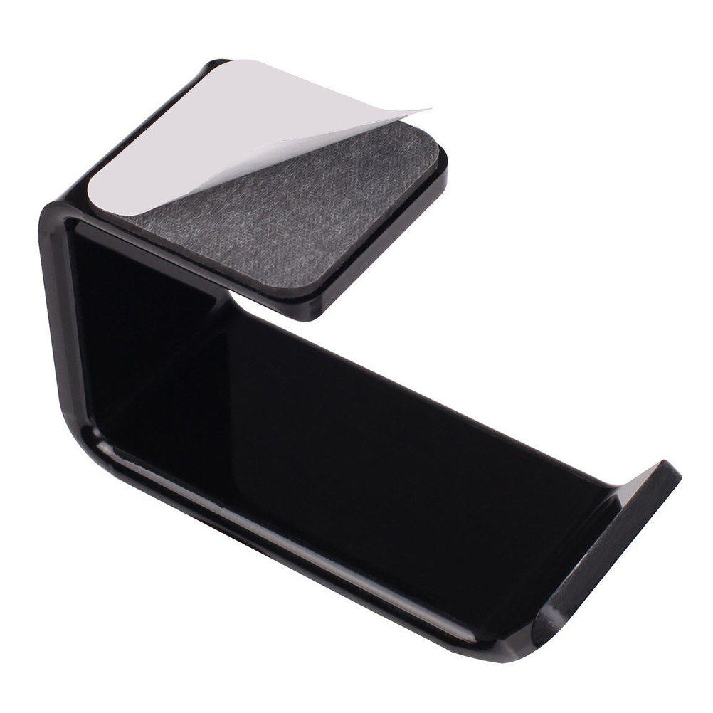 Headphone Stand Desk - 回転式ヘッドホンハンガー ブラック プレミアム イヤホン吊り下げラックホルダー 壁掛けデスクスタンド バッグ
