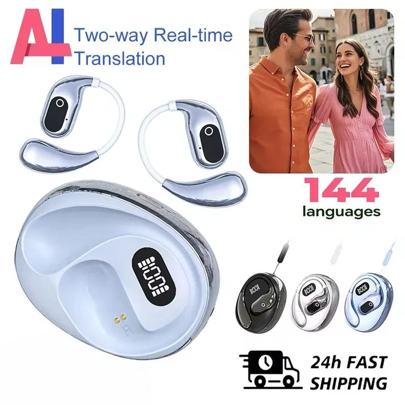 Bluetooth Headset On Ear - XG99翻訳ヘッドホン 144言語対応 ワイヤレスリアルタイム翻訳 Bluetoothヘッドセット 防水イヤホン ビジネス旅行用