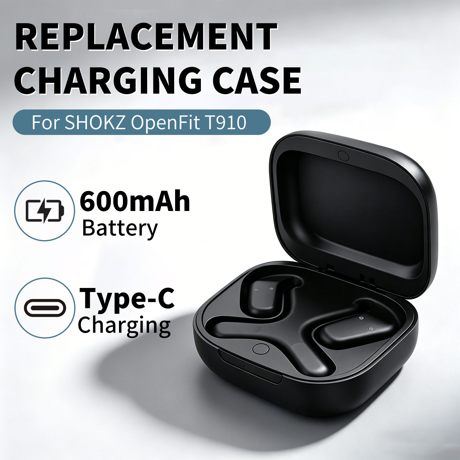 Earbuds Charging Case - 交換用充電ケース SHOKZ OpenFit T910 ワイヤレス Bluetooth