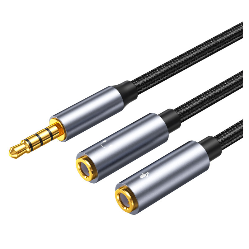 Earphone Splitter Jack - 3.5 ミリメートルジャック Aux オーディオケーブルオス - メス