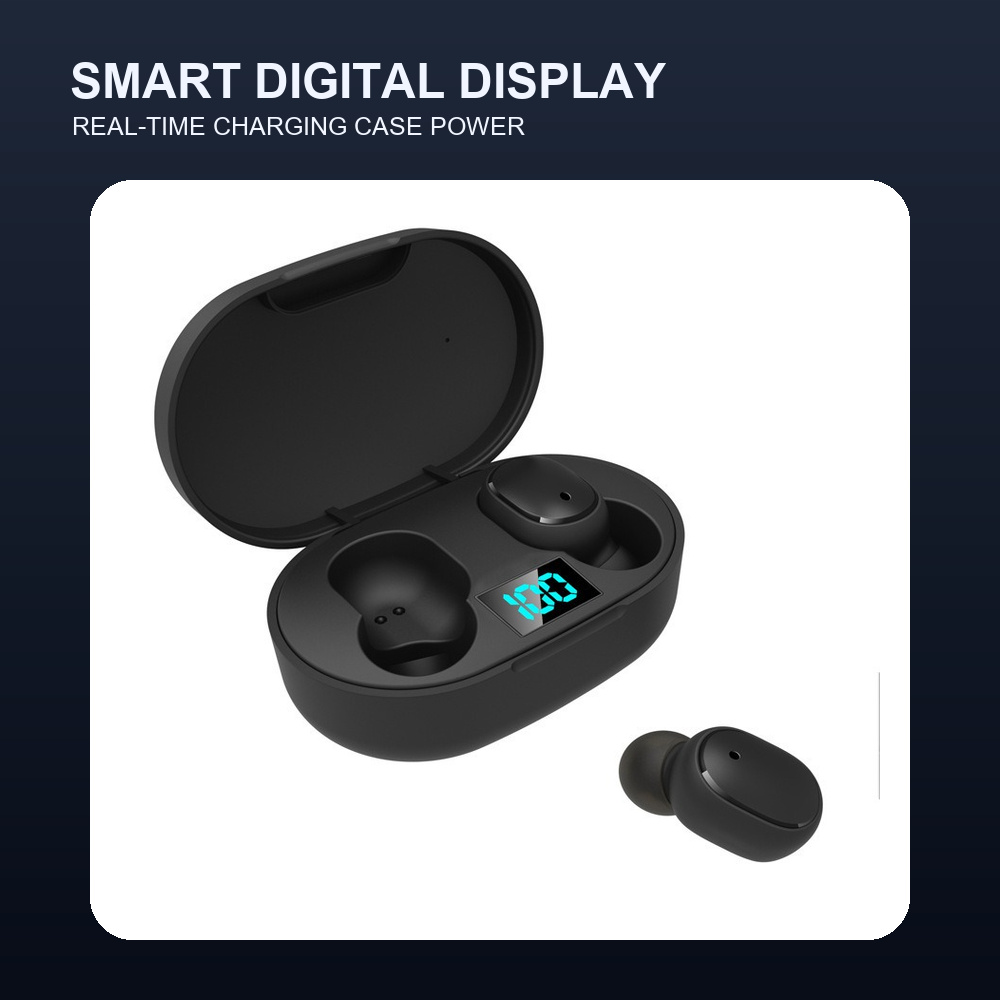 Wireless Earbuds Tws - デジタルディスプレイ搭載TWS Bluetooth 5.0ワイヤレスイヤホン ミニインイヤーヘッドホン ステレオ通話対応 LED充電ケース付き