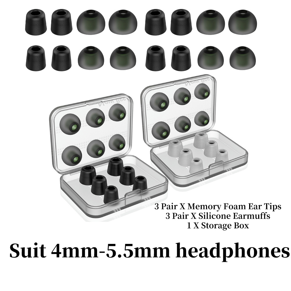 Earphone Foam Tip - 快適なフォームイヤーチップ,パッド付きヘッドホンクッション,ヘッドホンアクセサリー