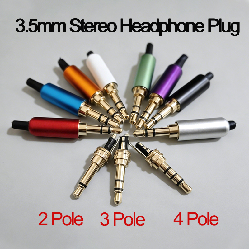 Audiophile Headphone Wired - 1PC 3.5 ミリメートルオーディオコネクタ 2/3/4 極ヘッドフォンジャックオスプラグイヤホン修理ケーブルはんだワイヤー DIY