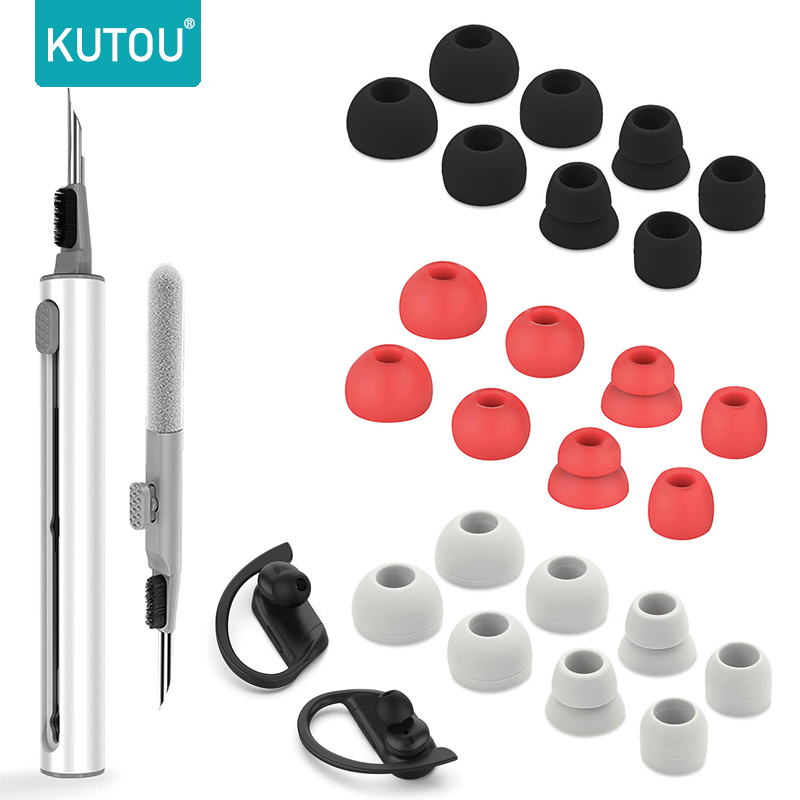 Silicone Ear Tip Replacement - Kutou-パワービートプロ、ビートフレックス、イヤフォン、ビートx、インイヤーイヤホン、ソフトカバーキャップ用の交換用シリコンイヤーチップ