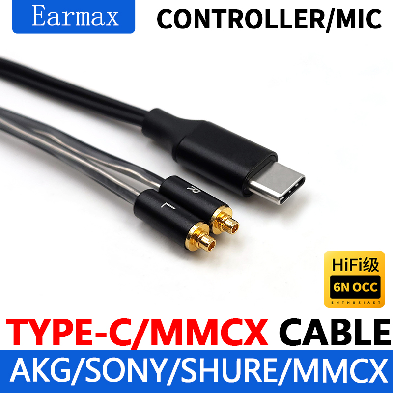 Usb C Earphone - イヤホン用の単結晶銅ケーブル,ハイファイ,タイプテックUSB-Cからmmcx,高純度,se215,se535,se846,n5005,n3bp,n40,n1ap