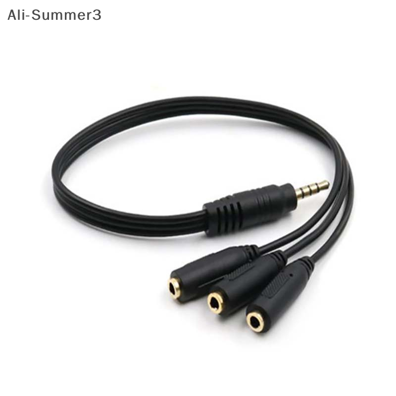 3.5mm 3ウェイポートAUXマルチヘッドホンイヤホンオー - Earphone Splitter Jack のレビューと価格
