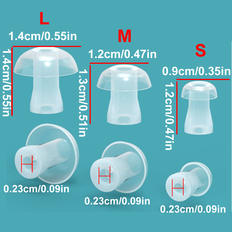 100 個のイヤーキャップクッション補聴器イヤホン用インイヤ - Silicone Ear Tip Replacement のレビューと価格