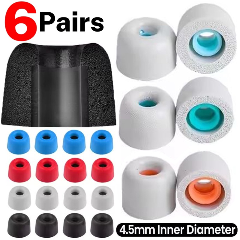 6/1 ペアソフト低反発イヤフォンイヤーチップワイヤレスヘッ - Earphone Foam Tip のレビューと価格