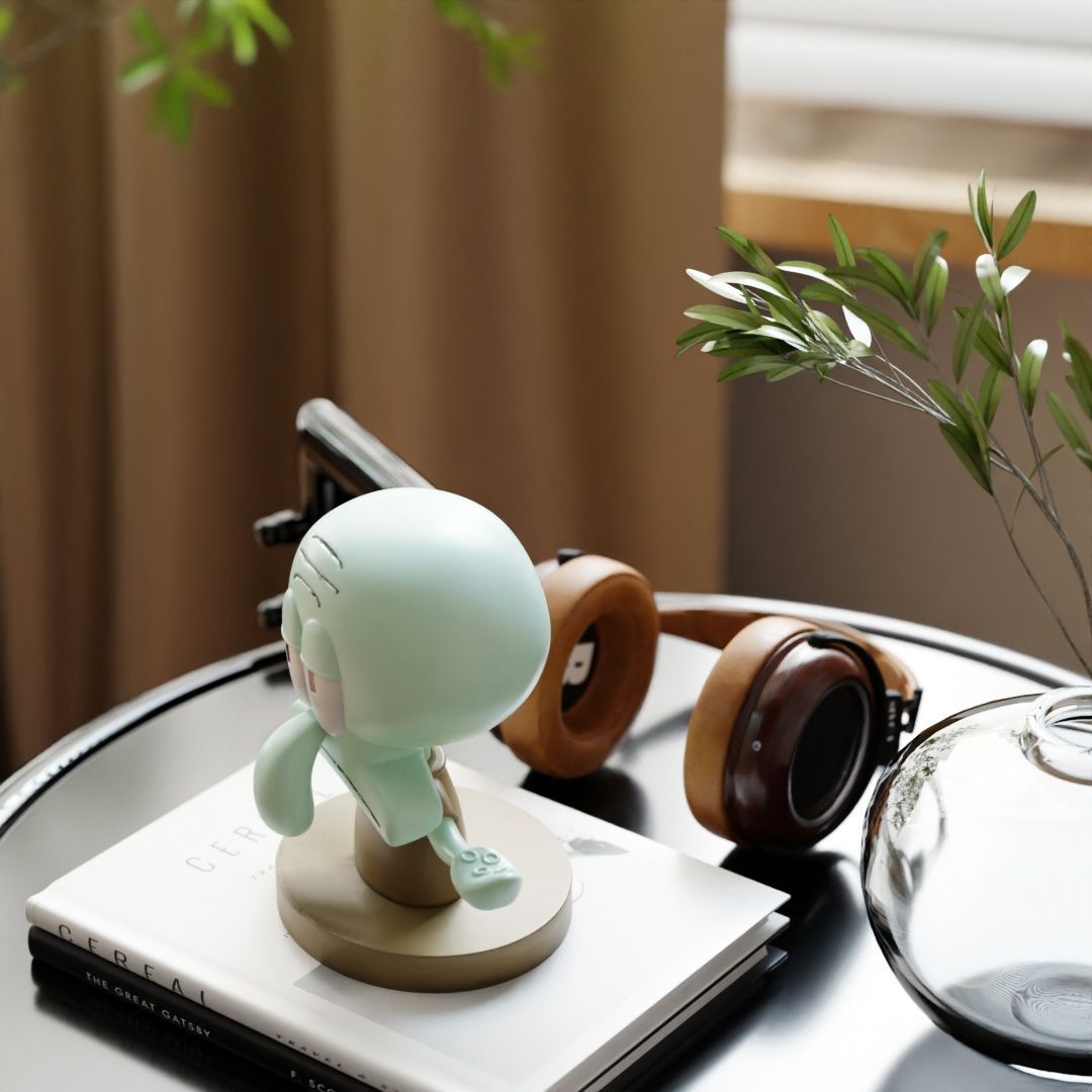 スポンジ・ボブのスクイッドワード漫画ヘッドホンスタンド、デス - Headphone Stand Desk のレビューと価格