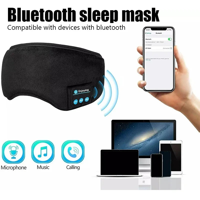 3Dアイマスク Bluetoothヘッドホン 音楽再生 睡眠 - Bluetooth Headset On Ear のレビューと価格