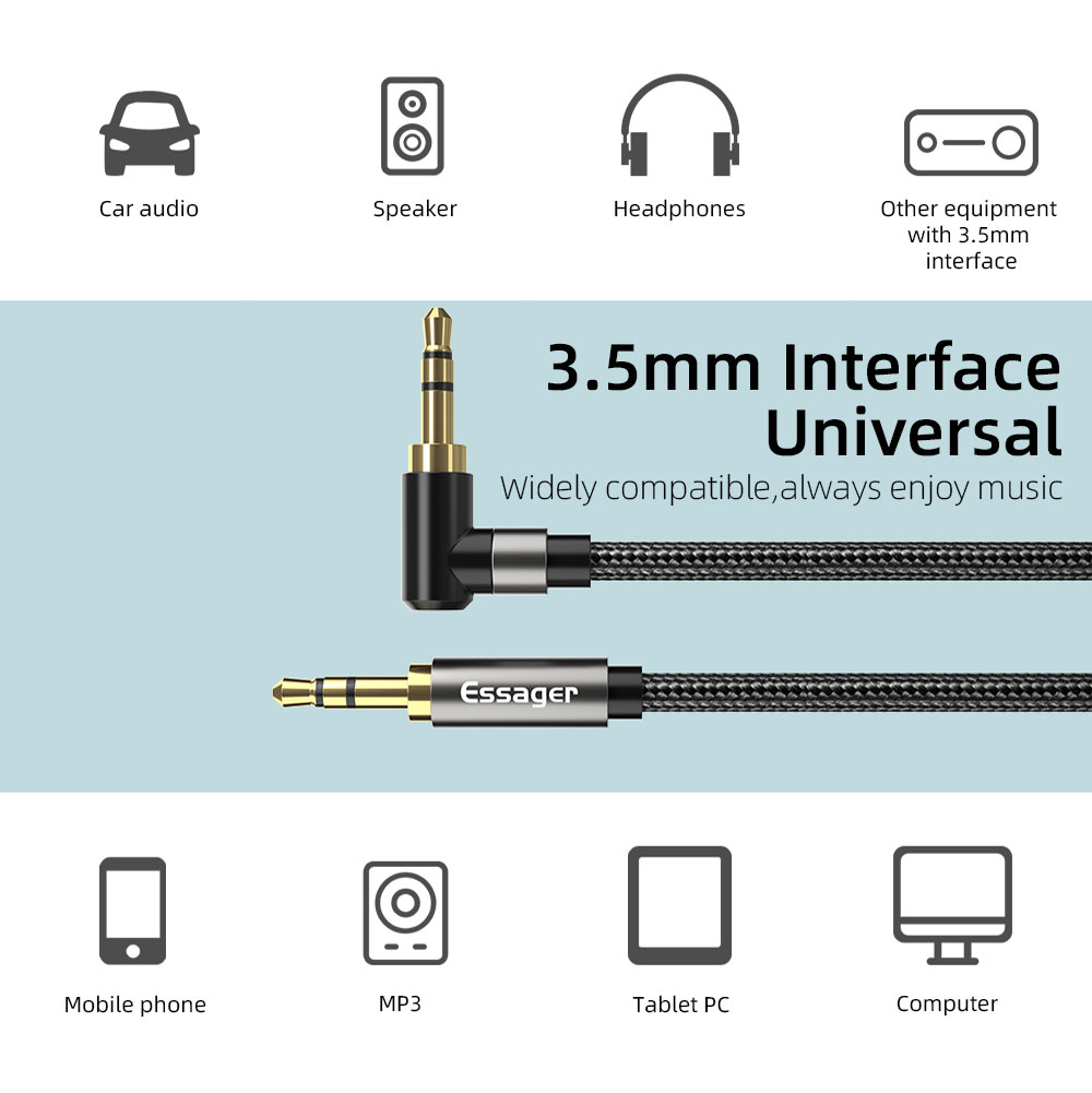 Essager Aux 延長ケーブル 3.5 ミリメートルジ - Cable Extension 3.5 のレビューと価格
