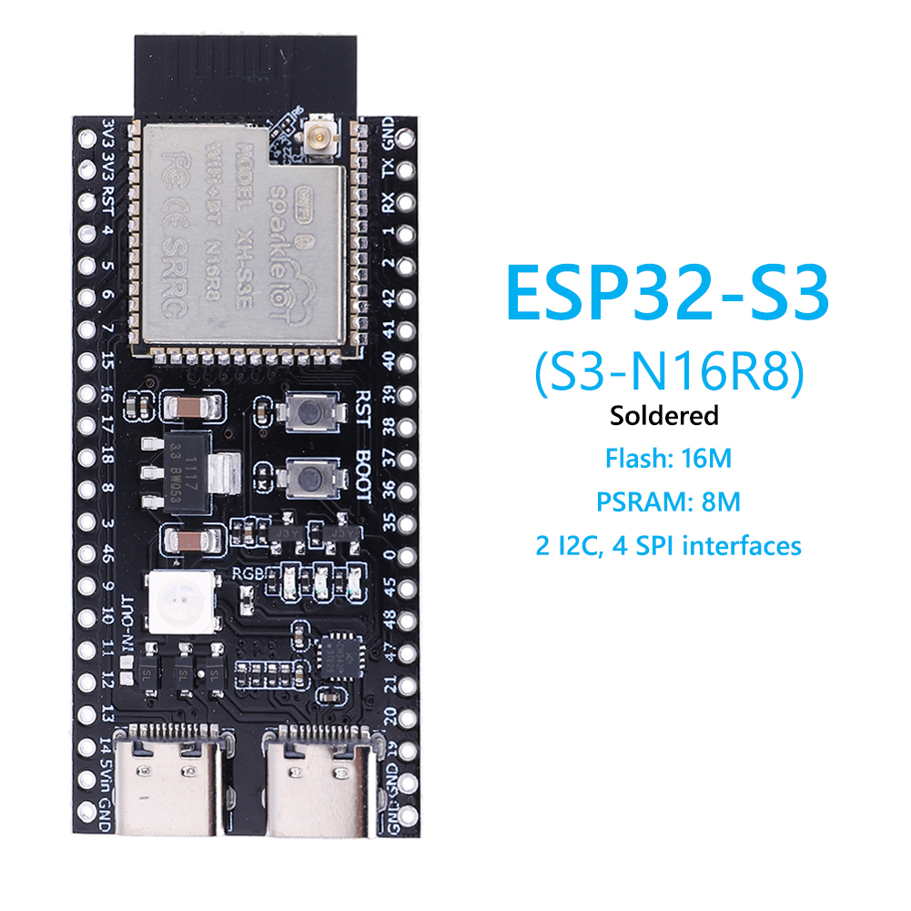 ESP32 S3 N16R8 N8R2 デュアル Type- - Usb C Earphone のレビューと価格