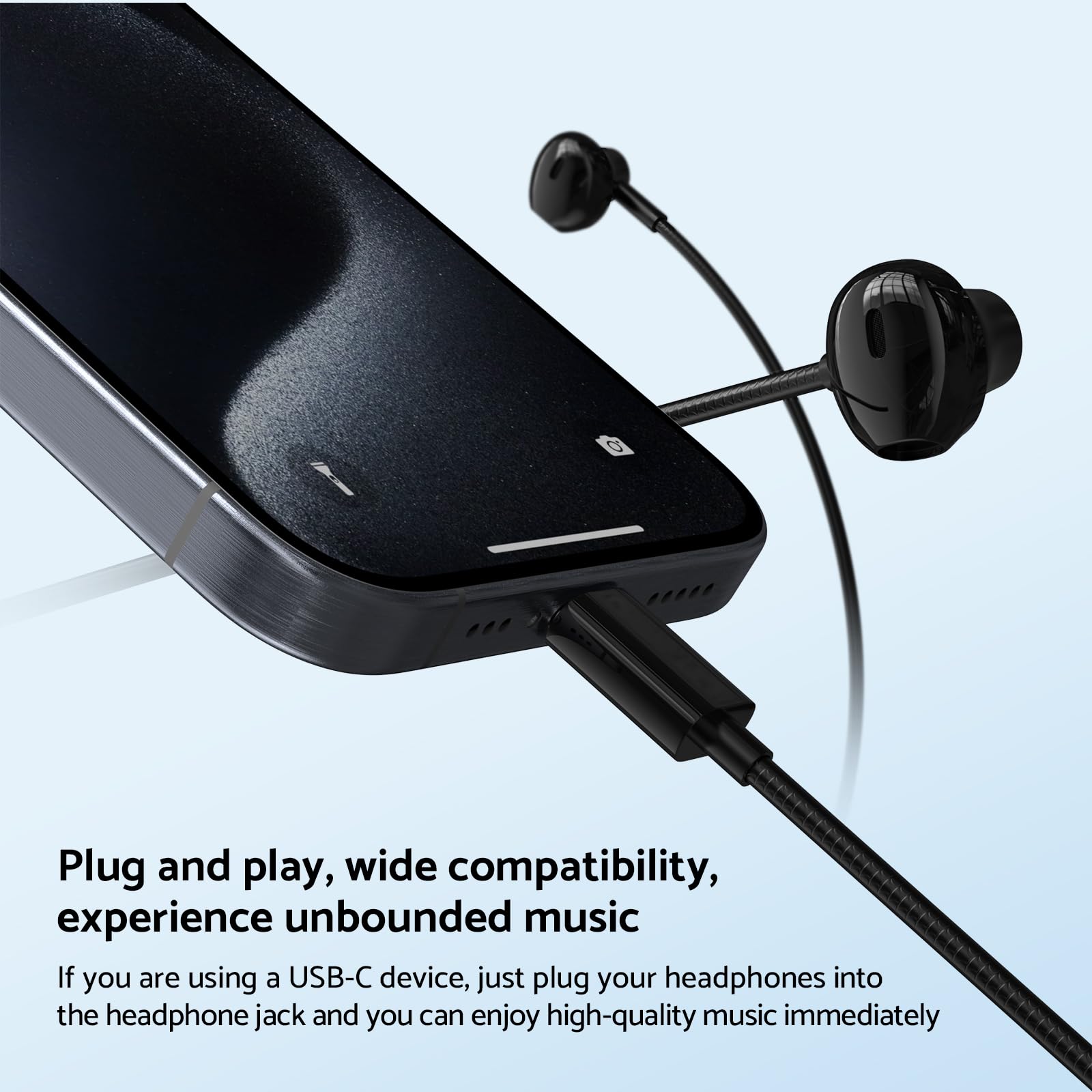 9D低音ステレオType-Cおよび3.5mmヘッドフォン、音 - Wired Earphone Mic のレビューと価格