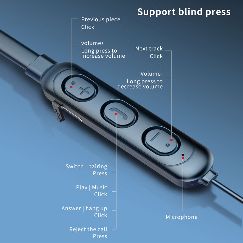 スポーツフィットネスオーディオアクセサリー首掛け式Bluet - Bluetooth Headset On Ear のレビューと価格