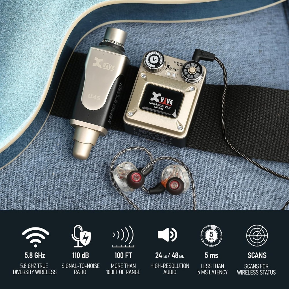 Xvive U45 ワイヤレスインイヤーモニターシステム 5 - In Ear Monitor Iem のレビューと価格