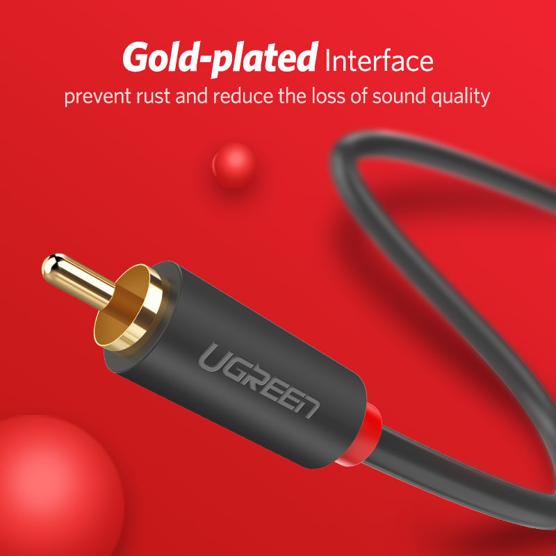 Ugreen-オーディオケーブルオス-オス,金メッキ,2m, - Audio Splitter Y のレビューと価格