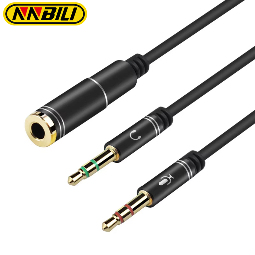 NNBILI ミニジャック 3.5 マイクヘッドフォン Y  - Audio Splitter Y のレビューと価格
