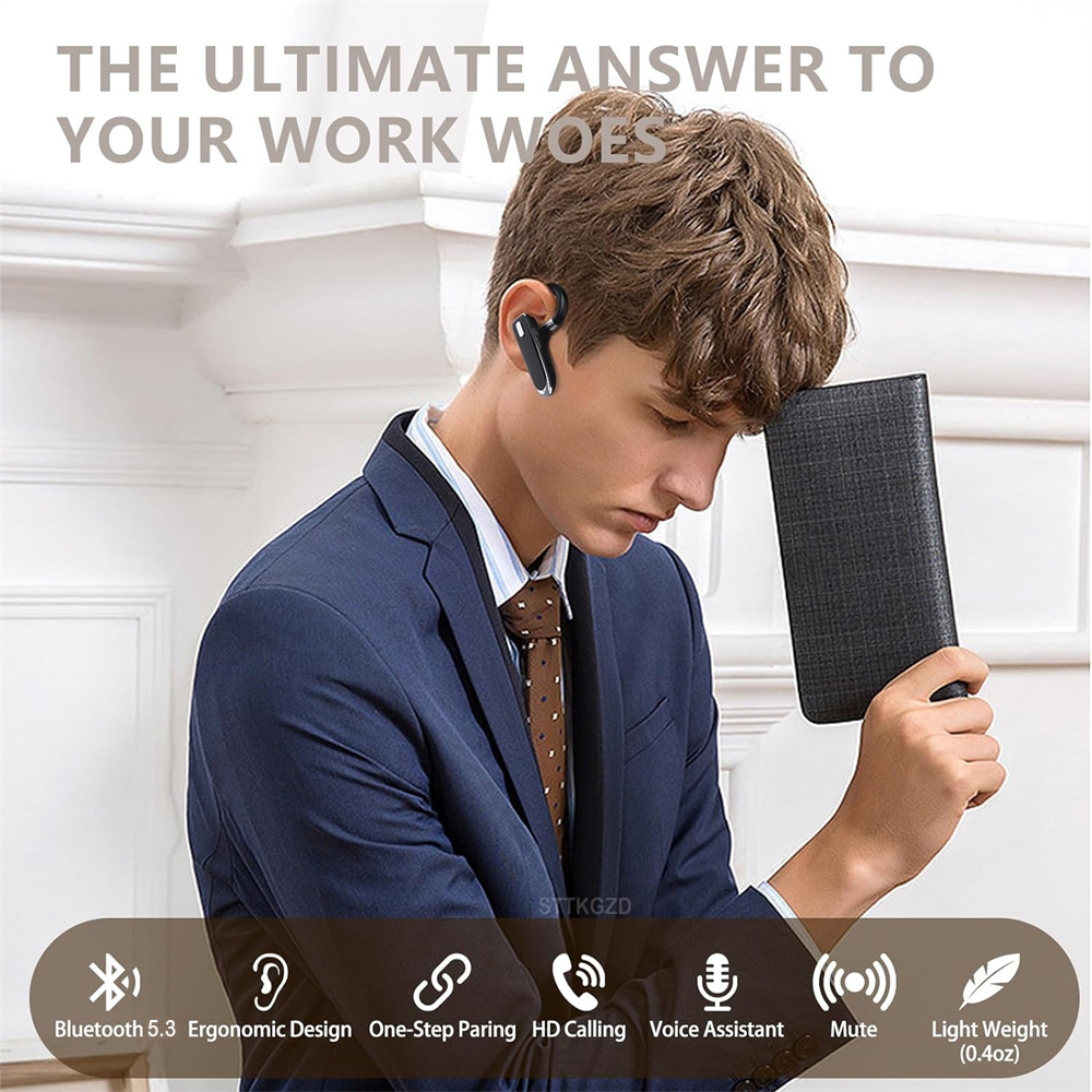 マイク付きBluetoothワイヤレスヘッドセット,ハンズフ - Bluetooth Headset On Ear のレビューと価格