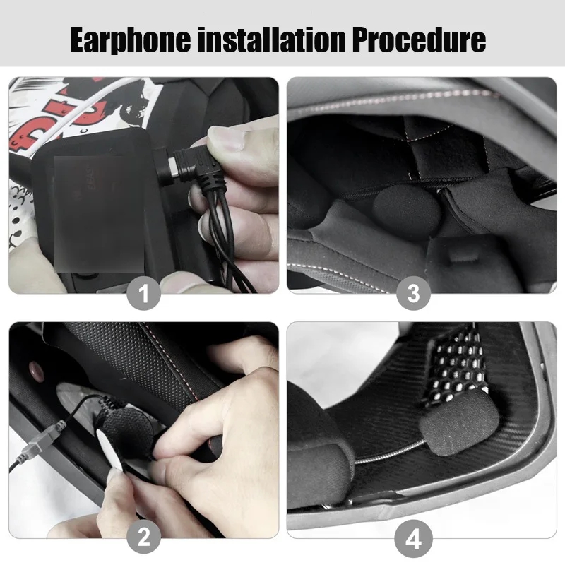 オートバイのヘルメット用のマイク付きスピーカーフォン,EJE - Usb C Earphone のレビューと価格