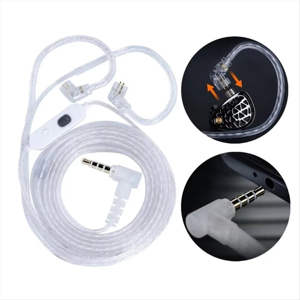 ABAN ヘッドフォンコード M2 デュアルマイク銀メッキケ - Wired Earphone Mic のレビューと価格