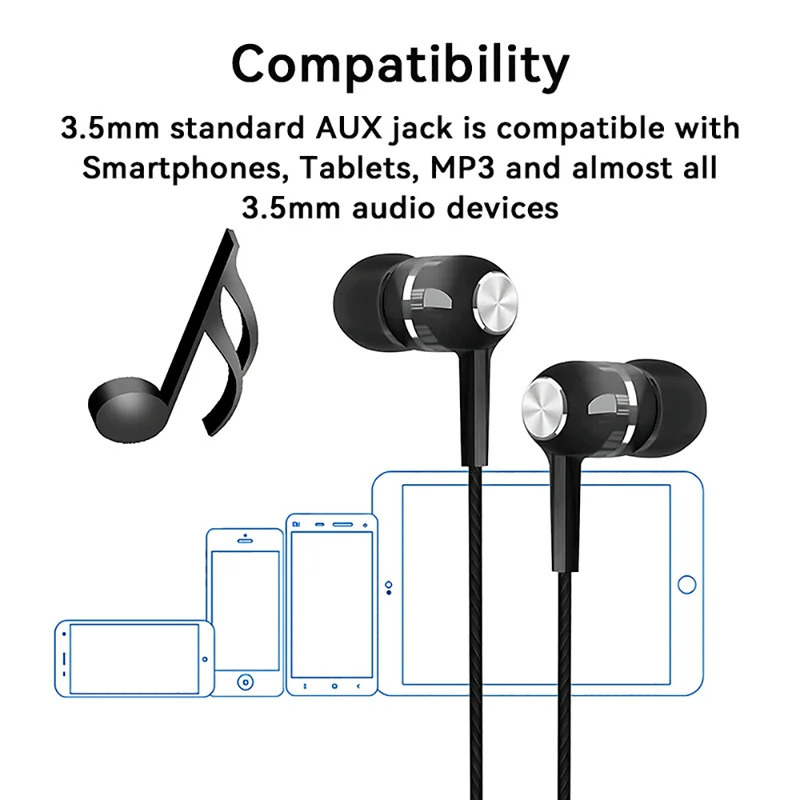 1/2/3/4 個 3.5 ミリメートル有線イヤホンインイヤ - Wired Earphone Mic のレビューと価格