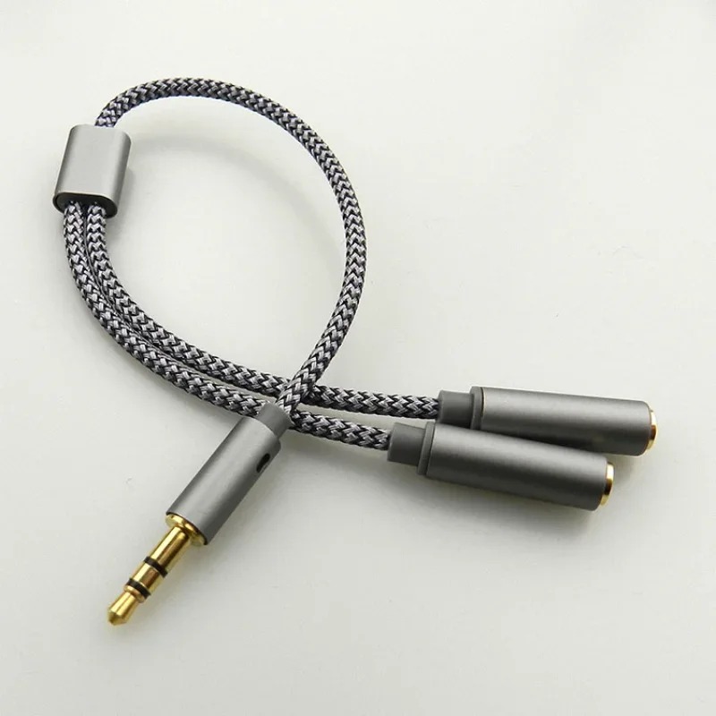 ヘッドセットアダプターヘッドフォンマイク Y スプリッターケ - Audio Splitter Y のレビューと価格