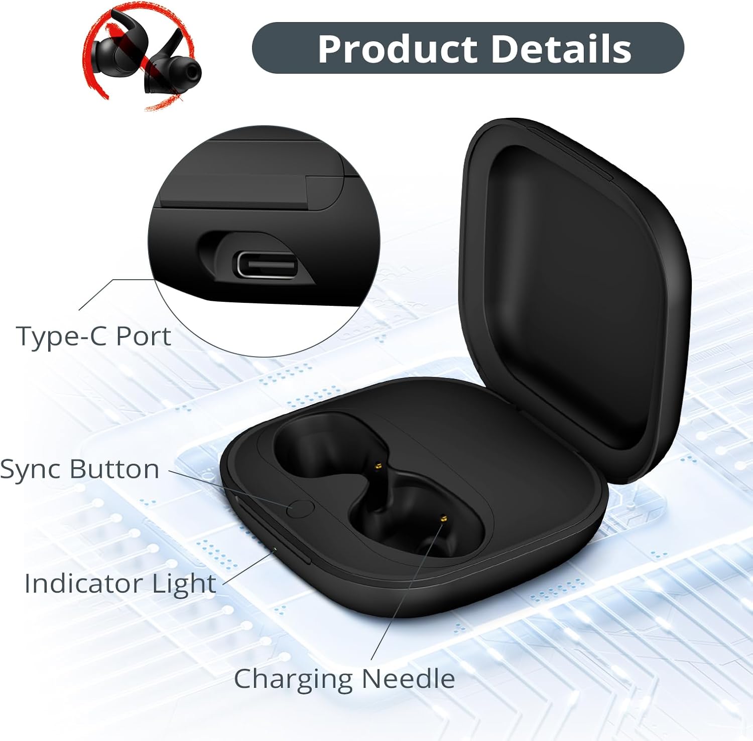 700mAh バッテリーイヤホン充電ボックス充電器ケース B - Earbuds Charging Case のレビューと価格
