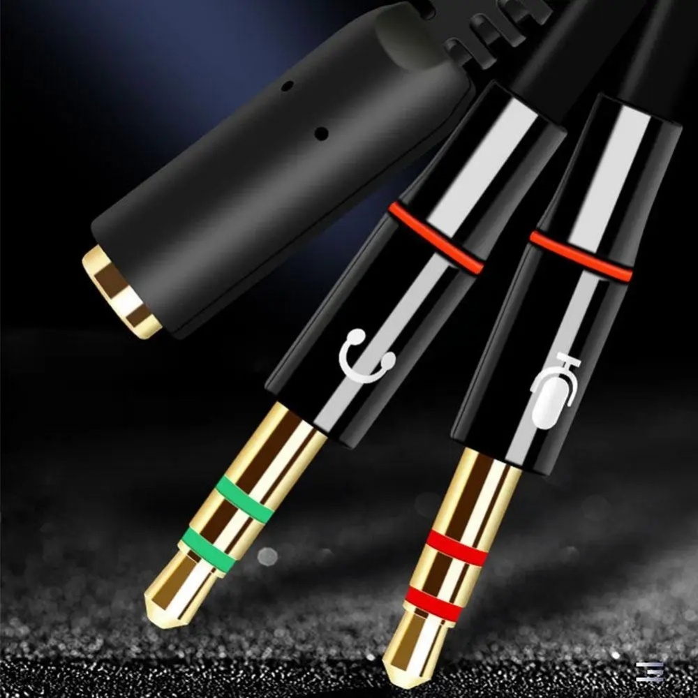 3.5 ミリメートルヘッドフォンマイクオーディオスプリッター - Audio Splitter Y のレビューと価格