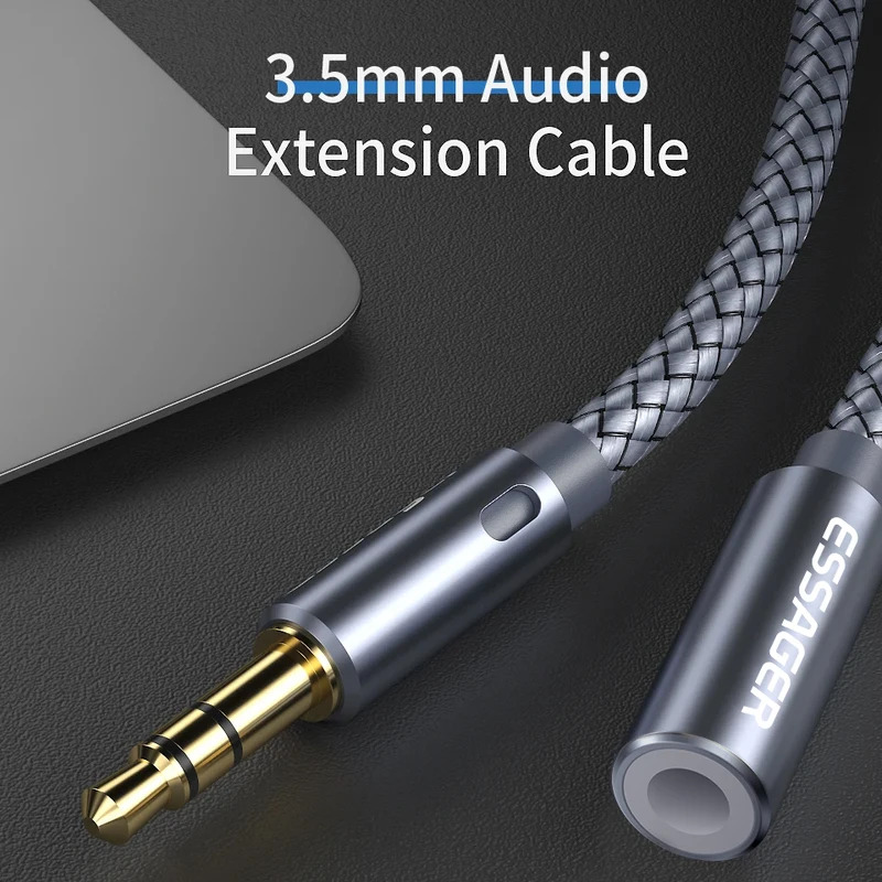 Essager 3.5mm オーディオ Aux ケーブル ヘ - Earphone Splitter Jack のレビューと価格