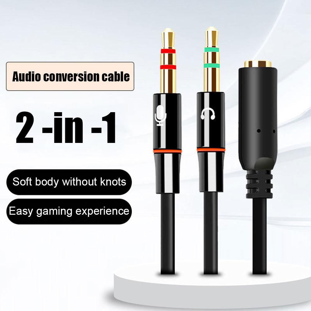 ヘッドフォンマイクオーディオコンバータスプリッターコンピュー - Audio Splitter Y のレビューと価格