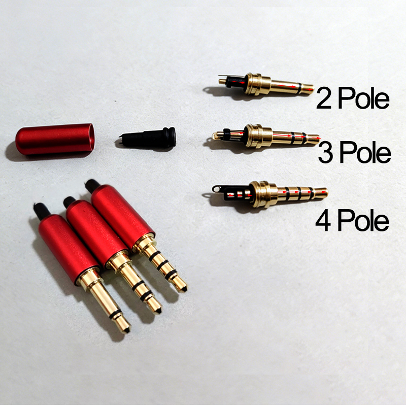 1PC 3.5 ミリメートルオーディオコネクタ 2/3/4  - Audiophile Headphone Wired のレビューと価格