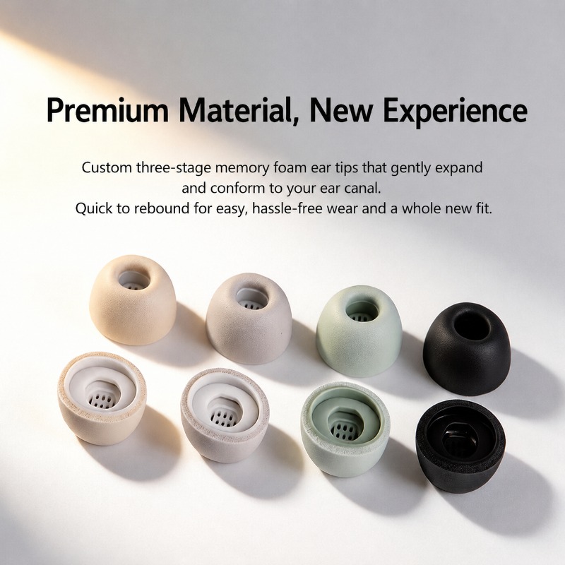 三層メモリーフォームイヤーチップノイズアイソレーションイヤー - Earphone Foam Tip のレビューと価格