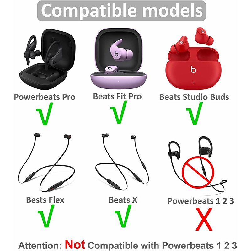 Kutou-パワービートプロ、ビートフレックス、イヤフォン、 - Silicone Ear Tip Replacement のレビューと価格